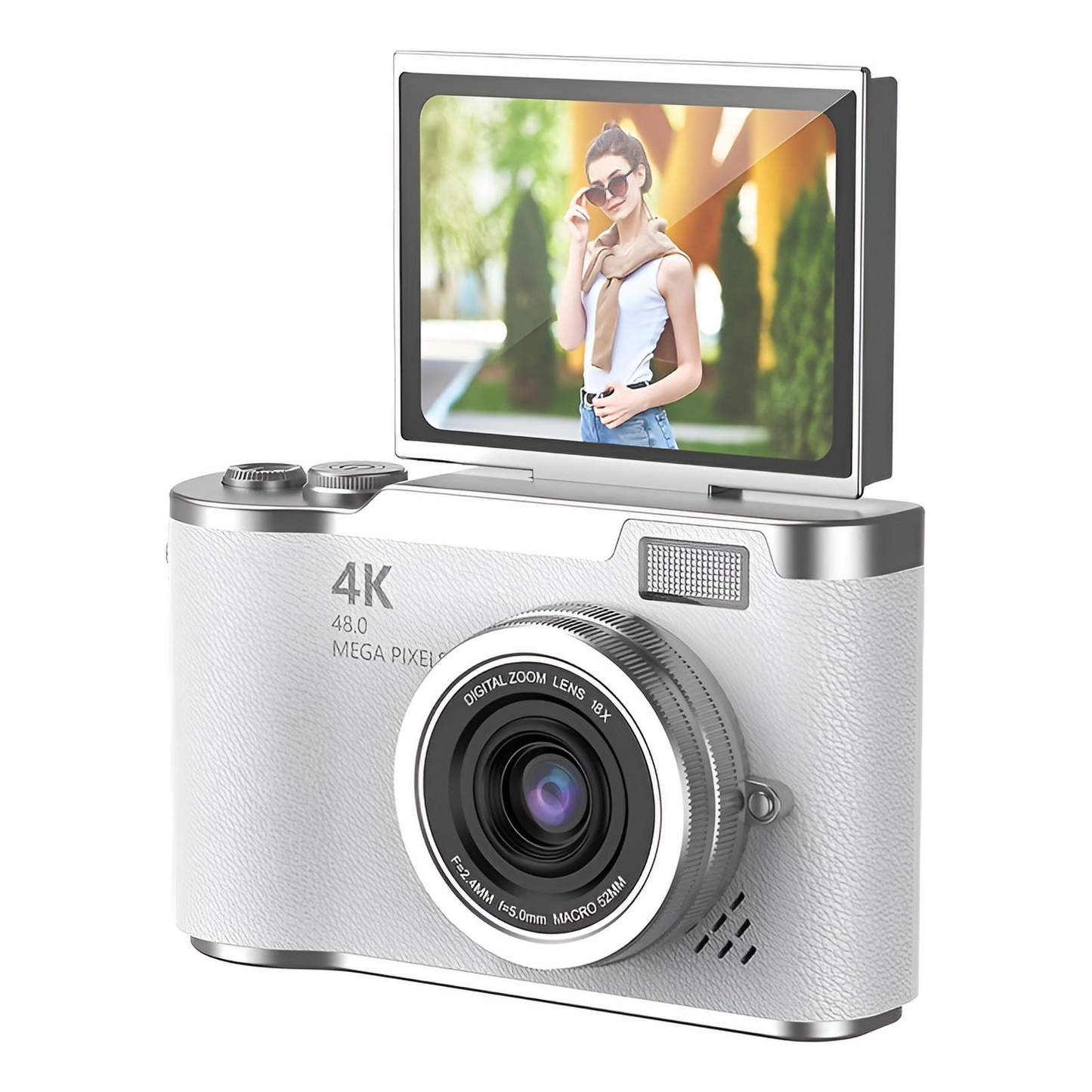 4K Ultra HD Dijital Kamera – 48MP, Çevrilebilir Ekran, Profesyonel Vlog & Fotoğraf Makinesi