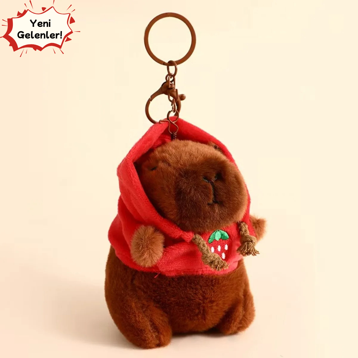 Kapibara Peluş Anahtarlık – Meyveli Hoodie Koleksiyonu
