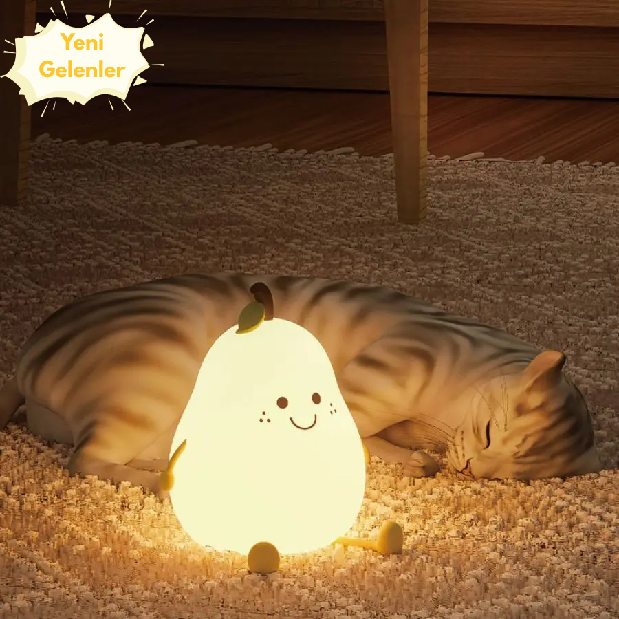 MomiLights™ Armut Gece Lambası – Şarjlı, Sevimli ve Uzun Ömürlü 🍐✨