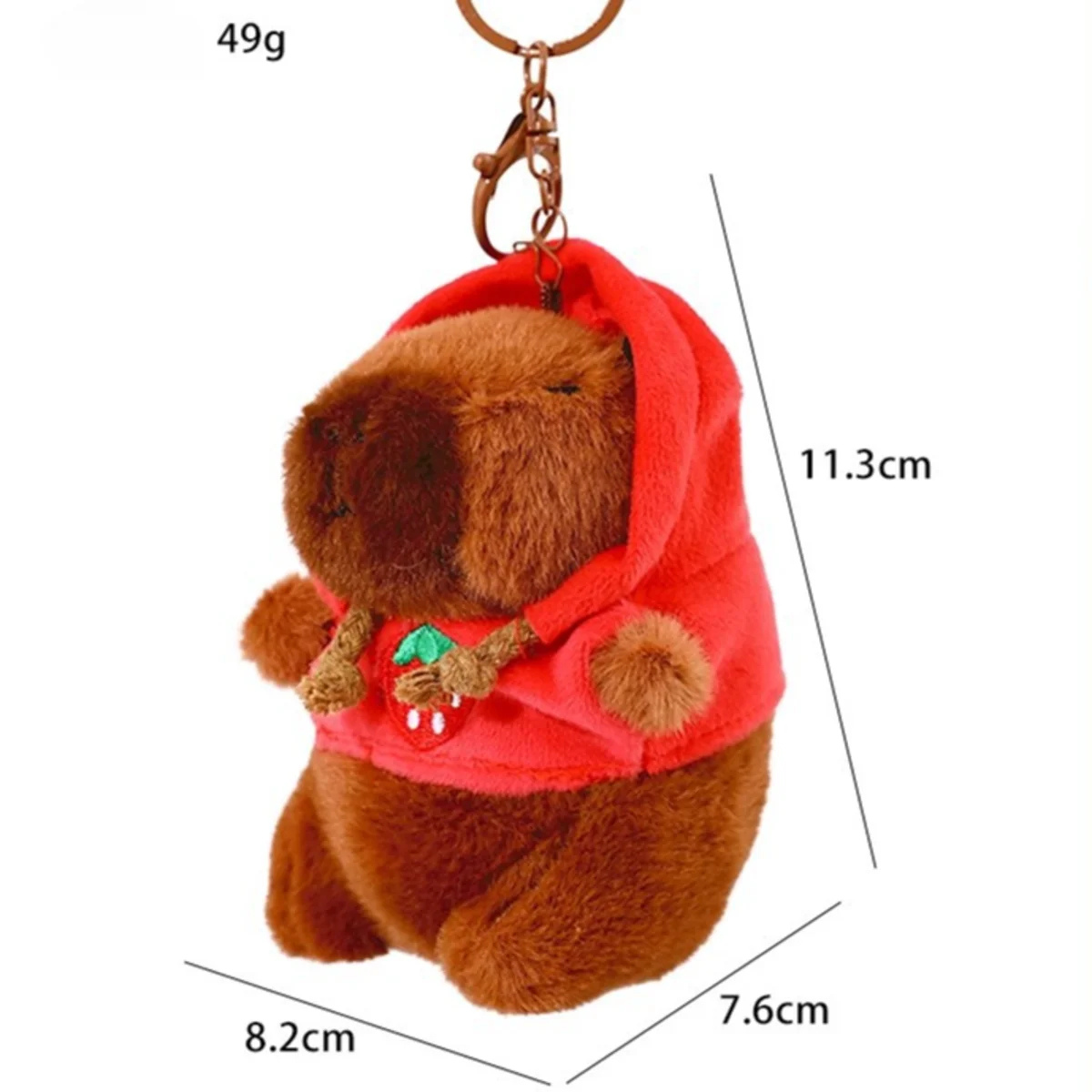 Kapibara Peluş Anahtarlık – Meyveli Hoodie Koleksiyonu