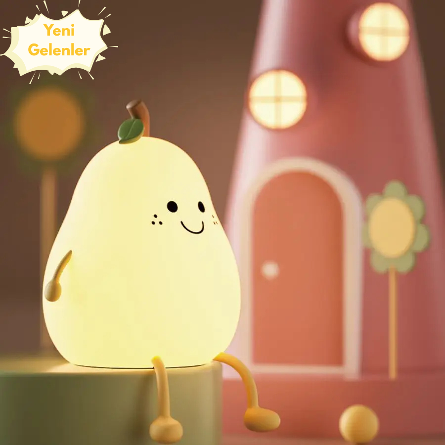 MomiLights™ Armut Gece Lambası – Şarjlı, Sevimli ve Uzun Ömürlü 🍐✨