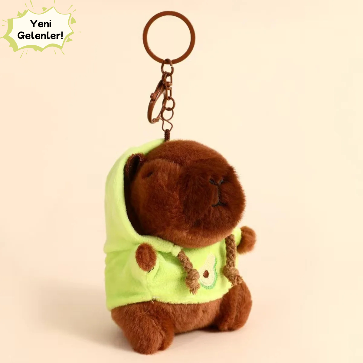 Kapibara Peluş Anahtarlık – Meyveli Hoodie Koleksiyonu