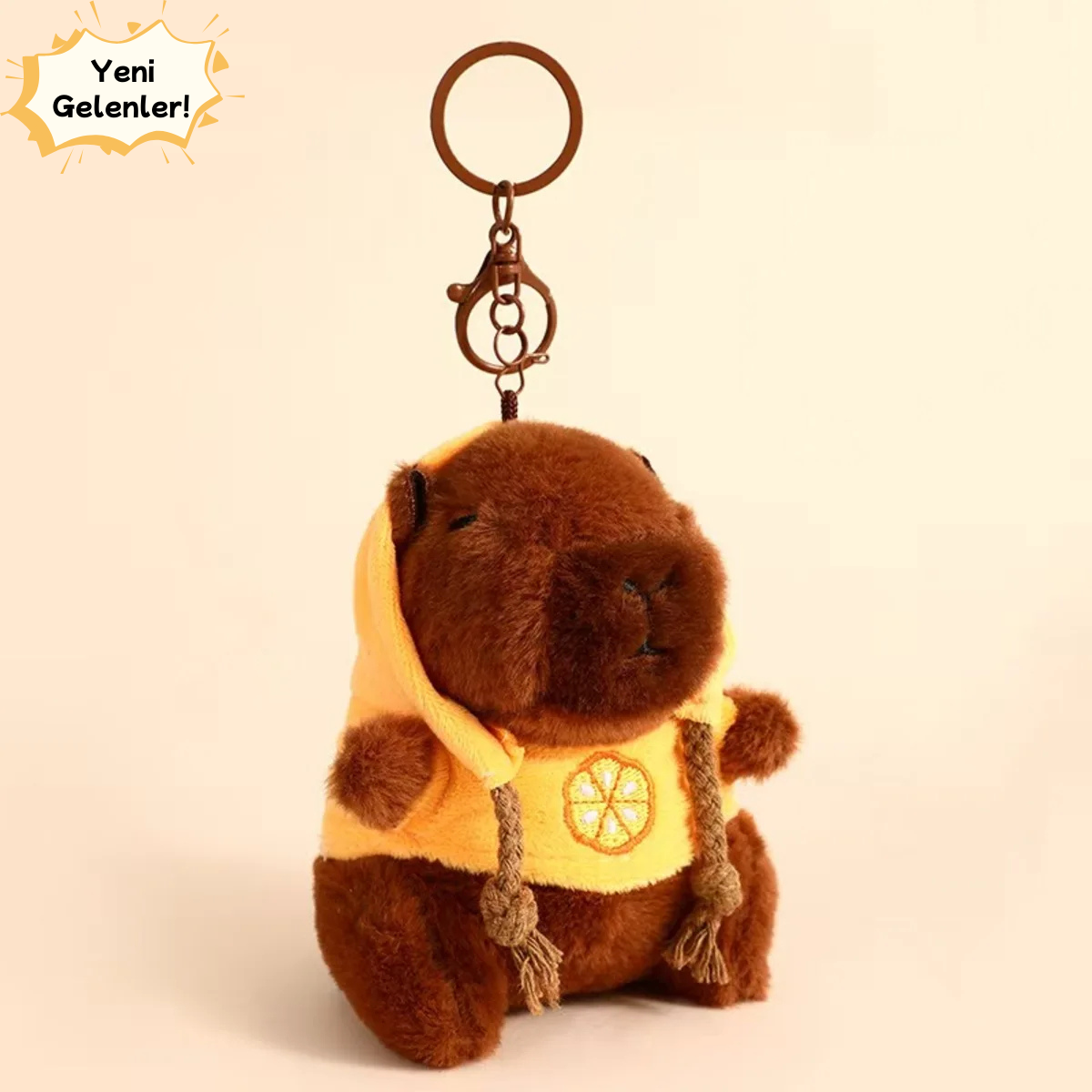 Kapibara Peluş Anahtarlık – Meyveli Hoodie Koleksiyonu