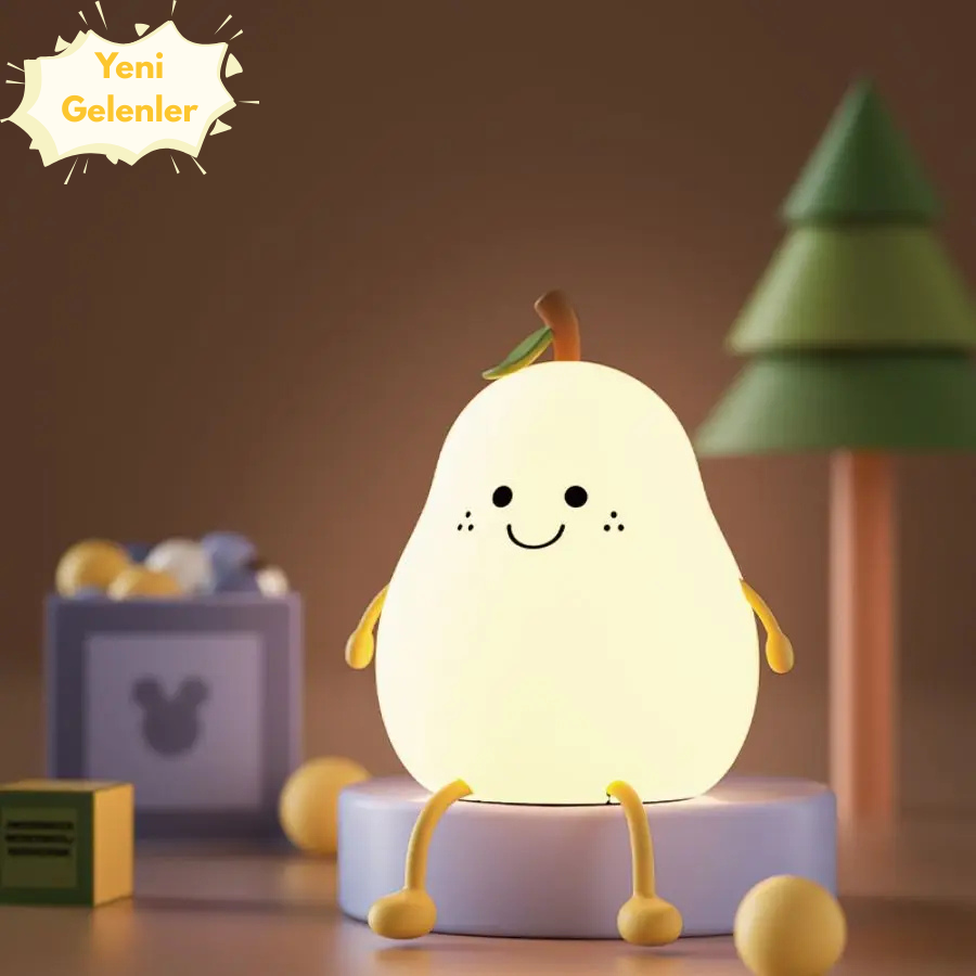 MomiLights™ Armut Gece Lambası – Şarjlı, Sevimli ve Uzun Ömürlü 🍐✨