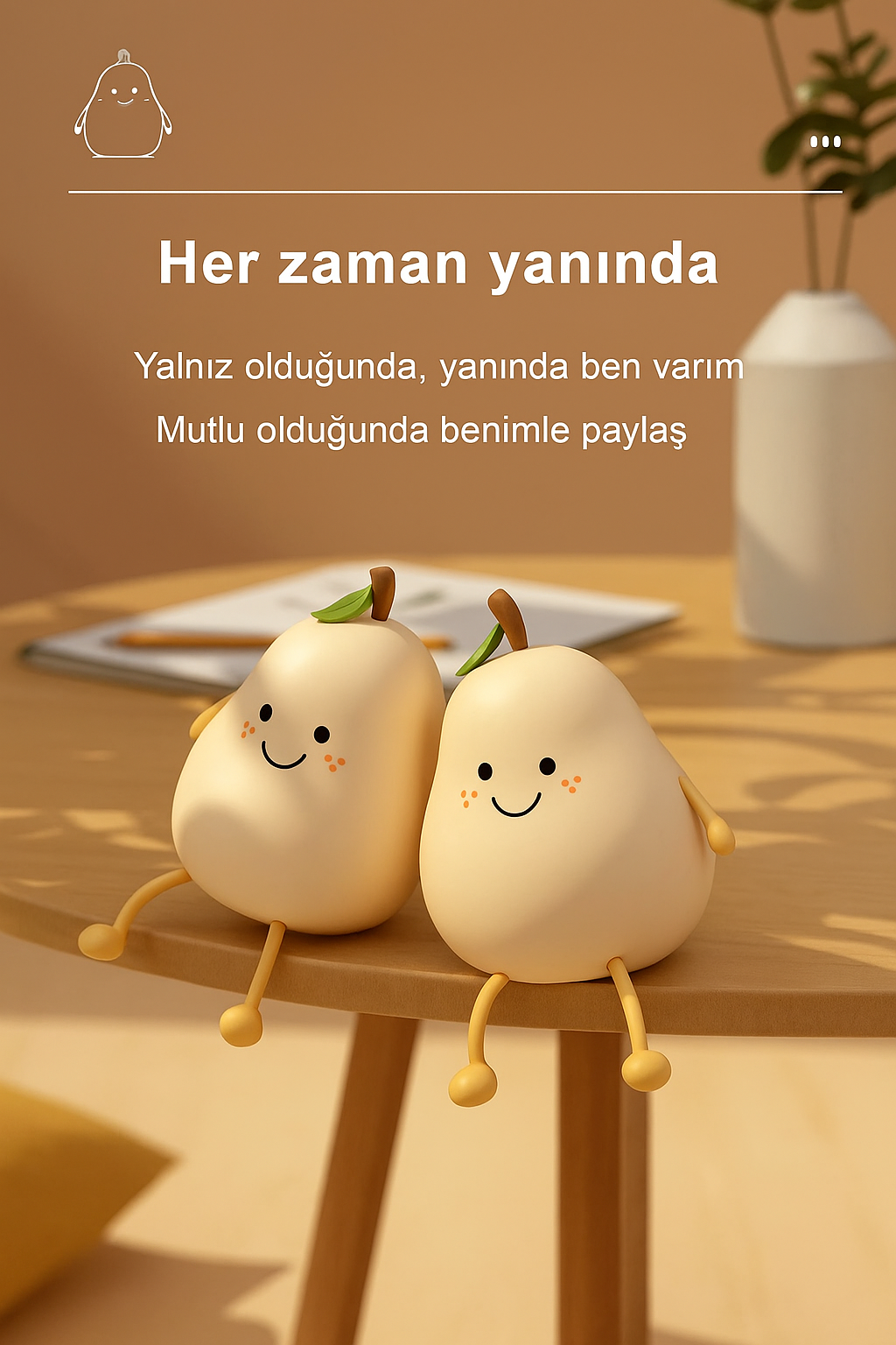 MomiLights™ Armut Gece Lambası – Şarjlı, Sevimli ve Uzun Ömürlü 🍐✨