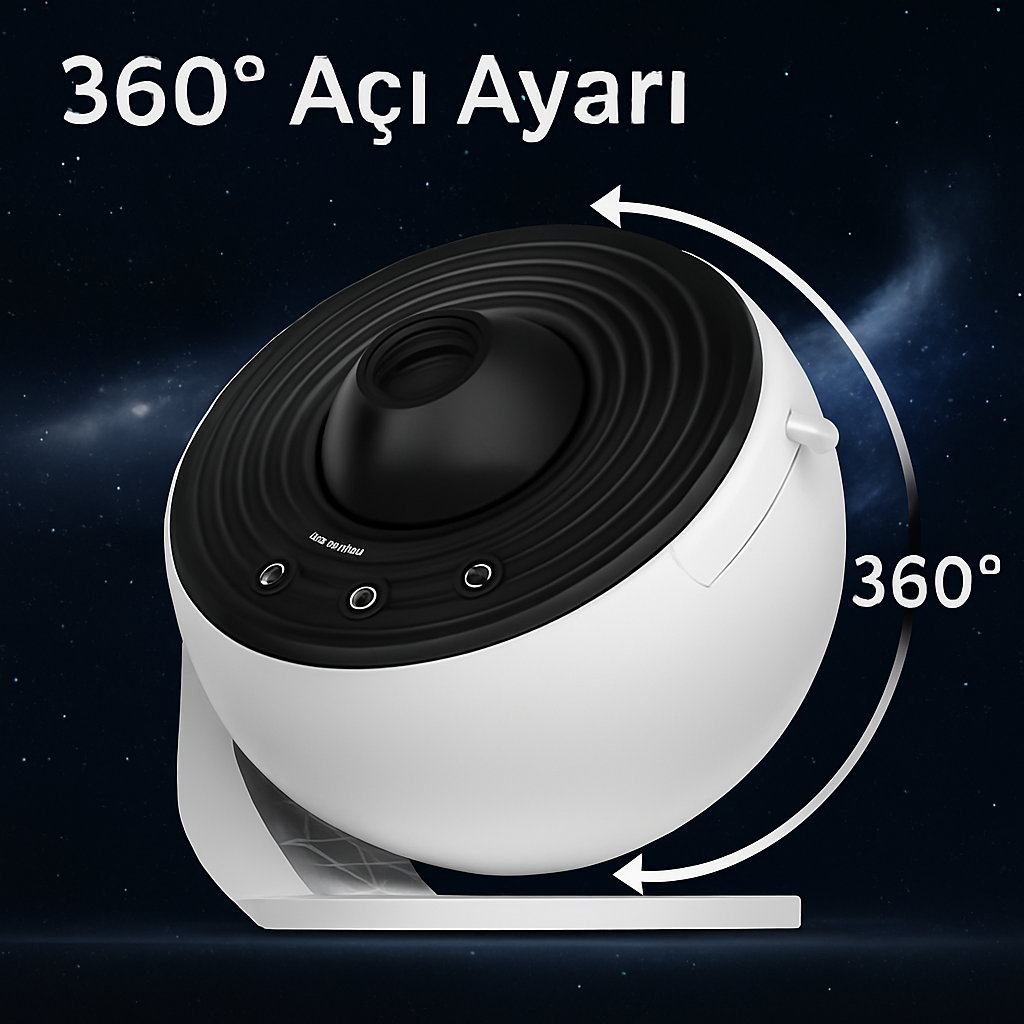 360° HD Galaxy Projektör | Odanızı Uzaya Dönüştürün