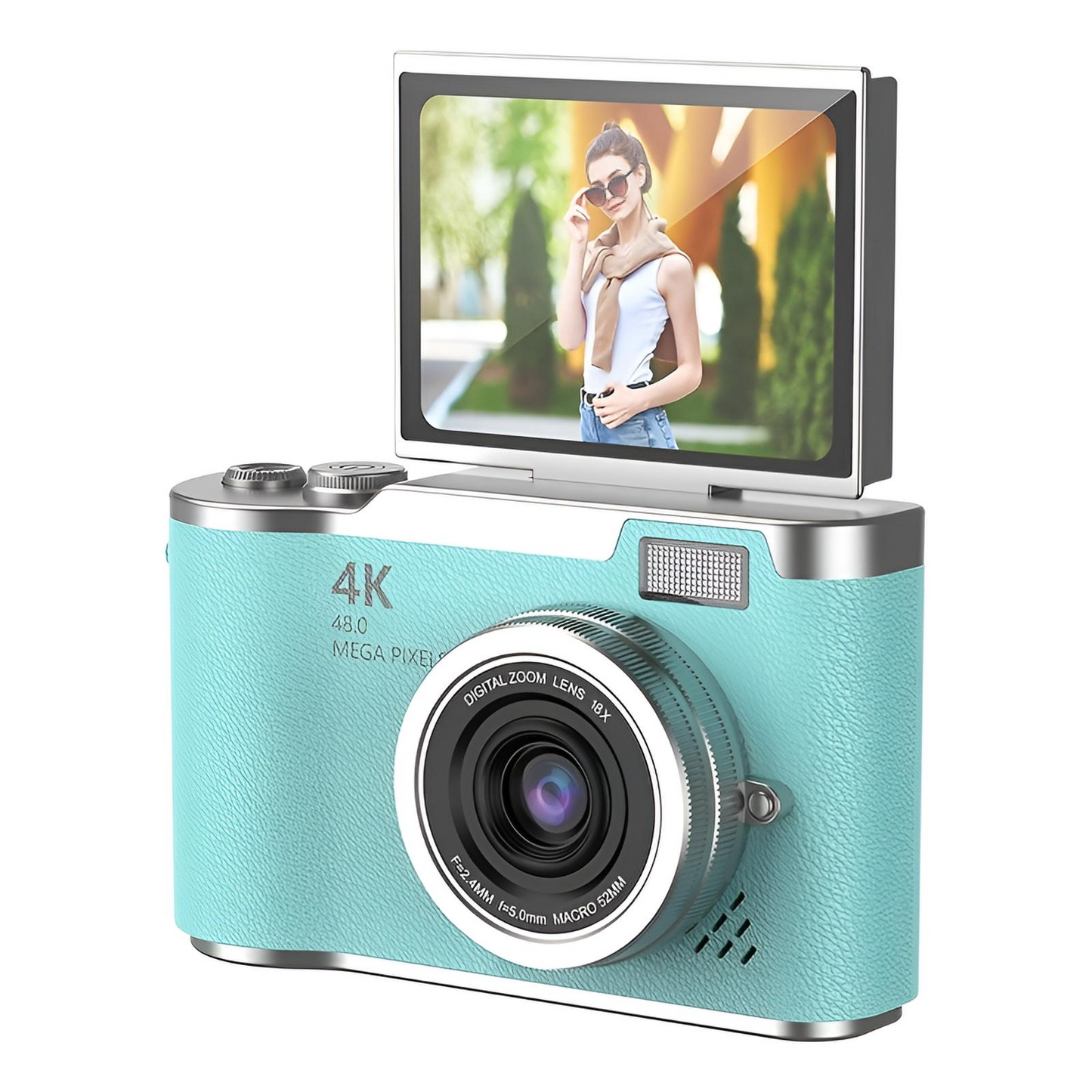4K Ultra HD Dijital Kamera – 48MP, Çevrilebilir Ekran, Profesyonel Vlog & Fotoğraf Makinesi