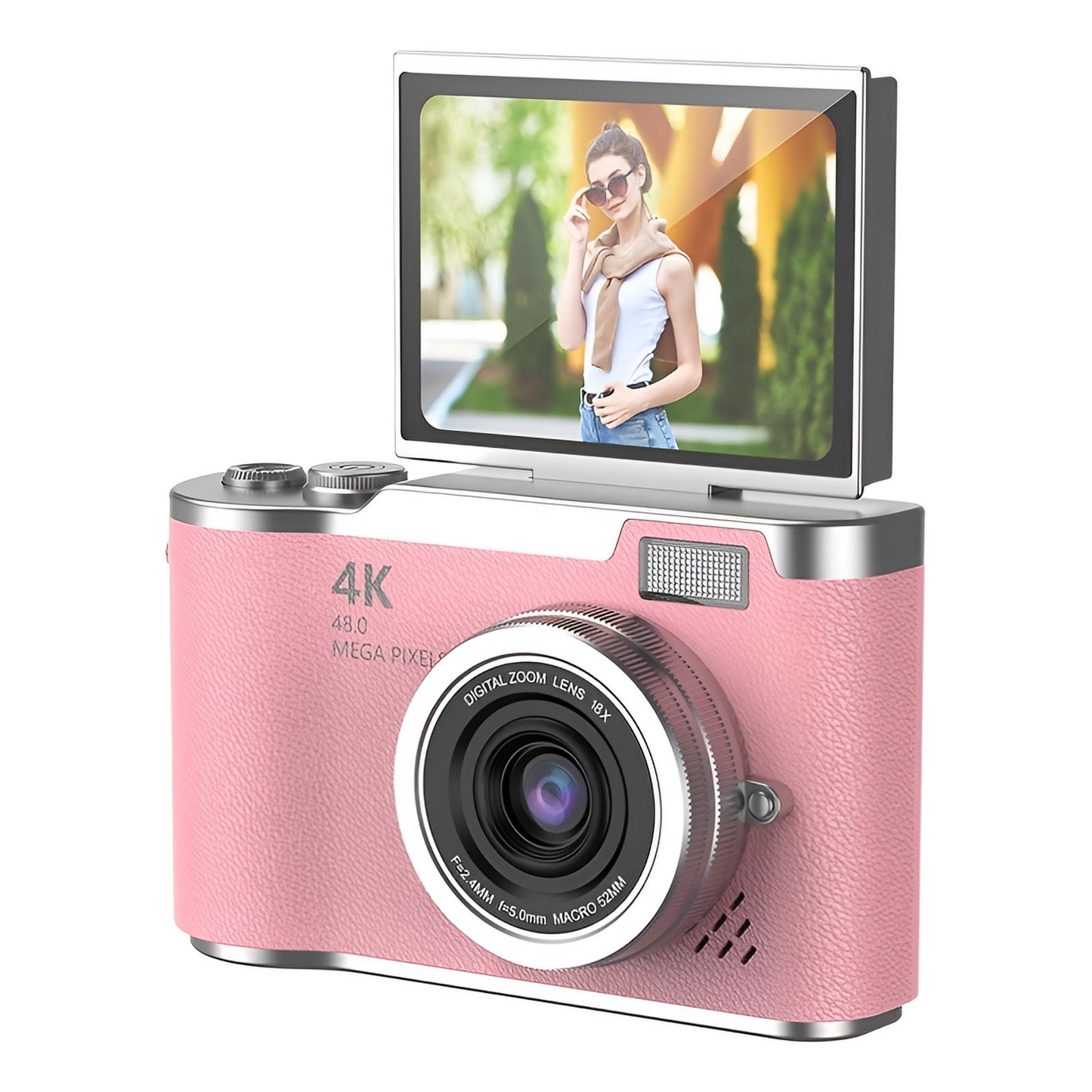 4K Ultra HD Dijital Kamera – 48MP, Çevrilebilir Ekran, Profesyonel Vlog & Fotoğraf Makinesi