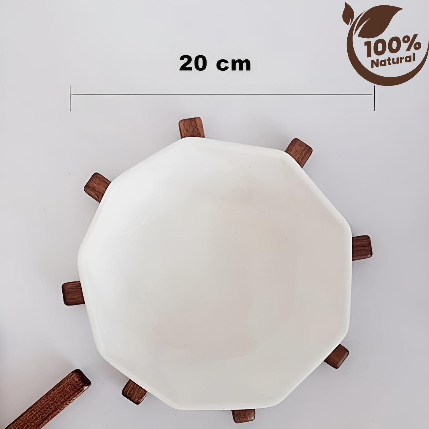 %100 Ceviz Ağacından Mat Ahşap Masa Altlığı