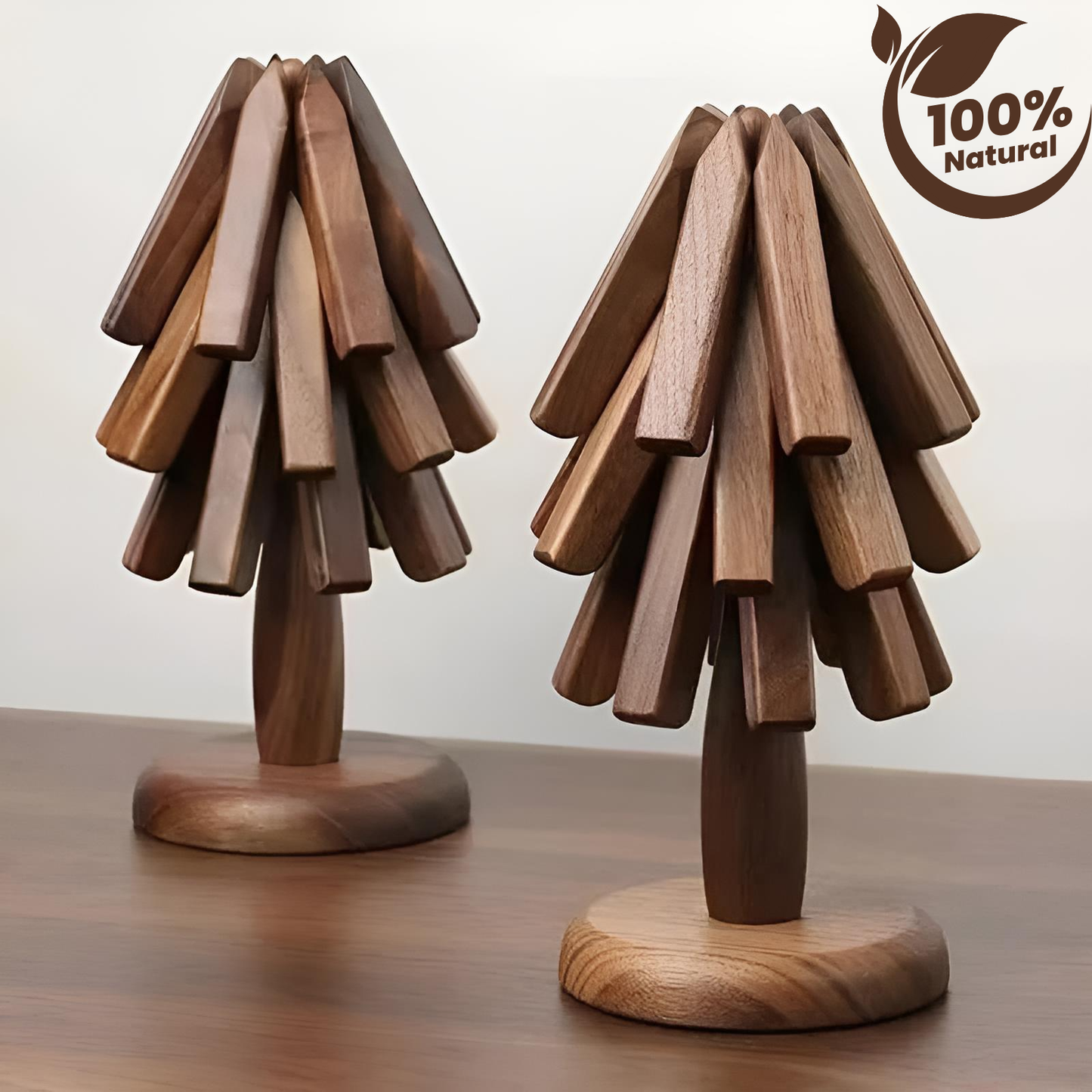 %100 Ceviz Ağacından Mat Ahşap Masa Altlığı