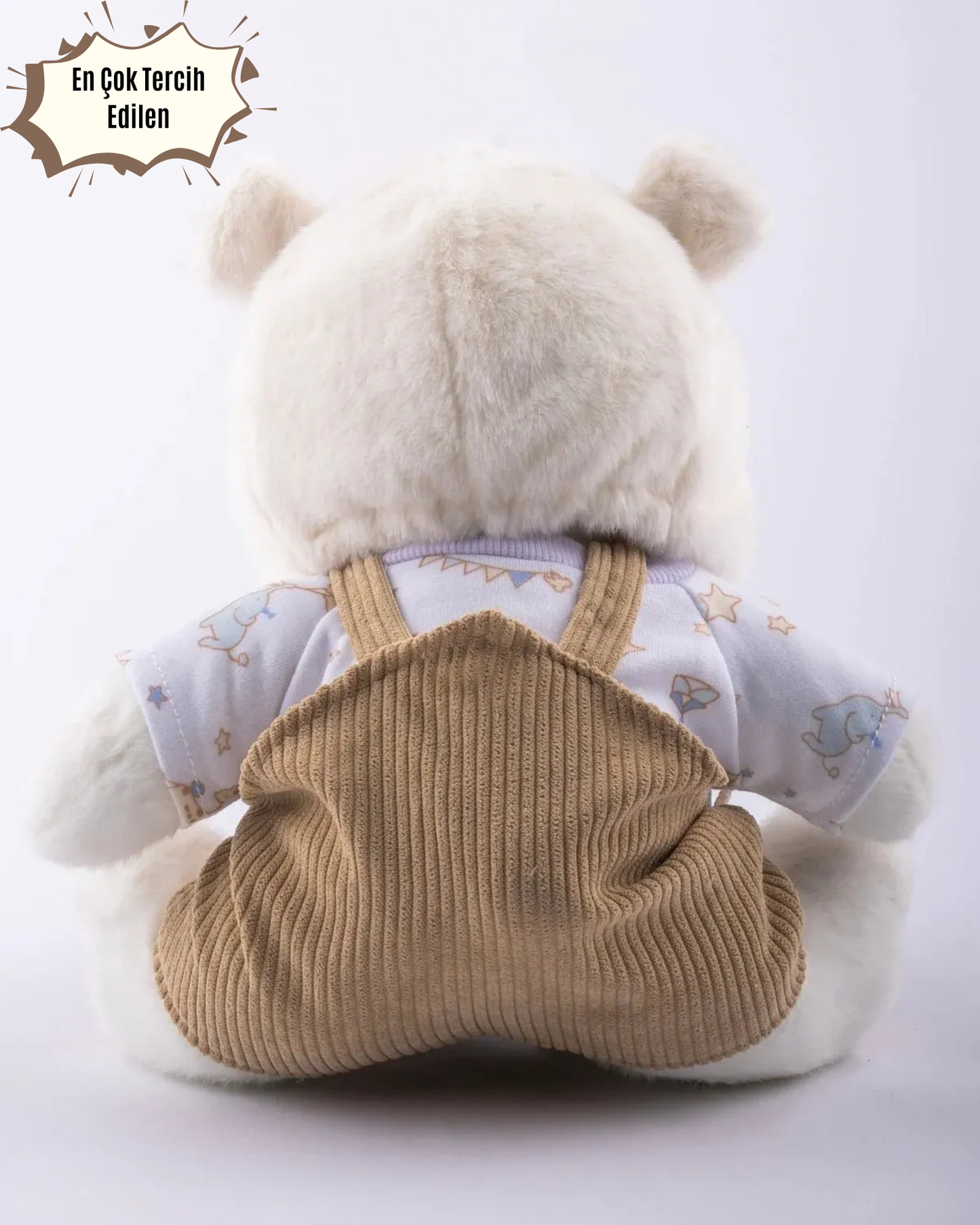 Peluş Ayıcık Kıyafet Seti – Şapkalı Tulum Kostüm (Oyuncak Dahil Değildir)