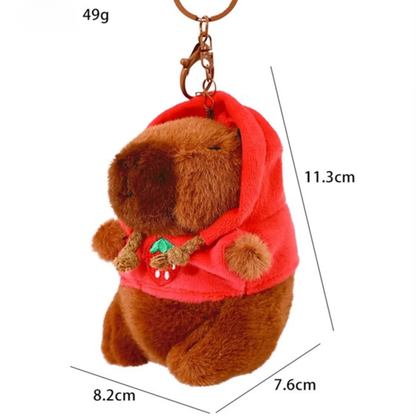 Kapibara Peluş Anahtarlık – Meyveli Hoodie Koleksiyonu