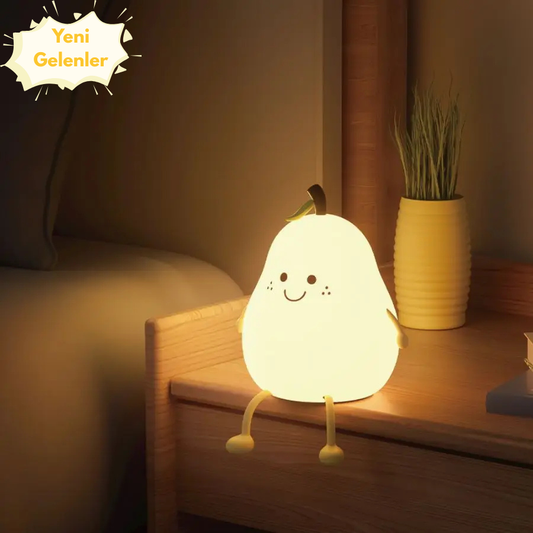 MomiLights™ Armut Gece Lambası – Şarjlı, Sevimli ve Uzun Ömürlü 🍐✨