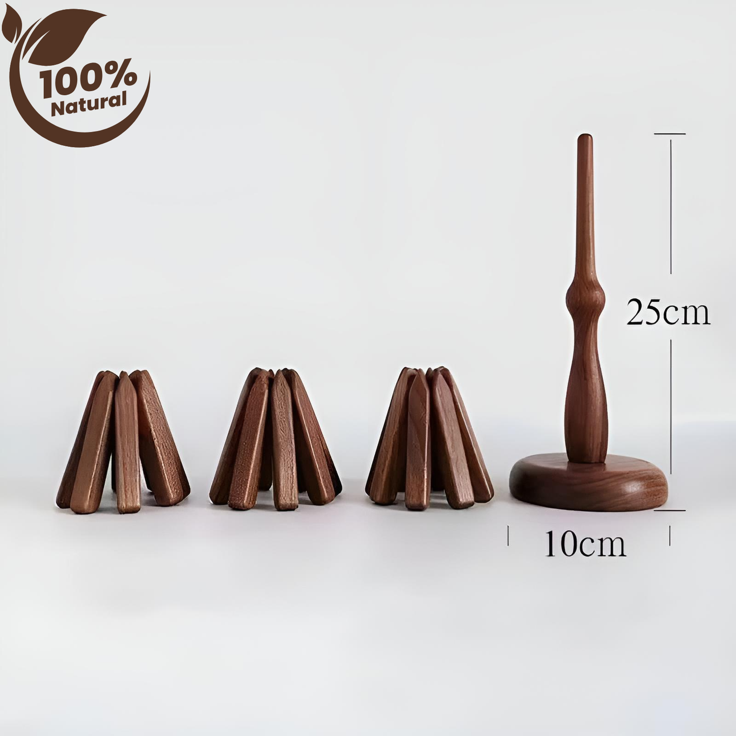 %100 Ceviz Ağacından Mat Ahşap Masa Altlığı